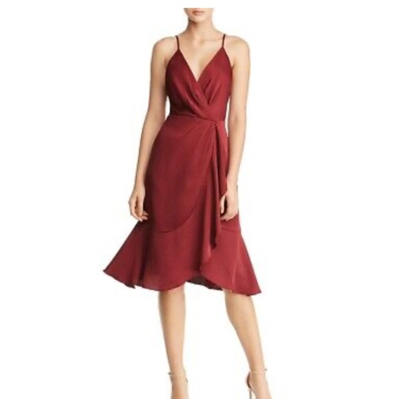 Wayf Red/Burgundy spaghetti strap dress - Picture 1 of 5